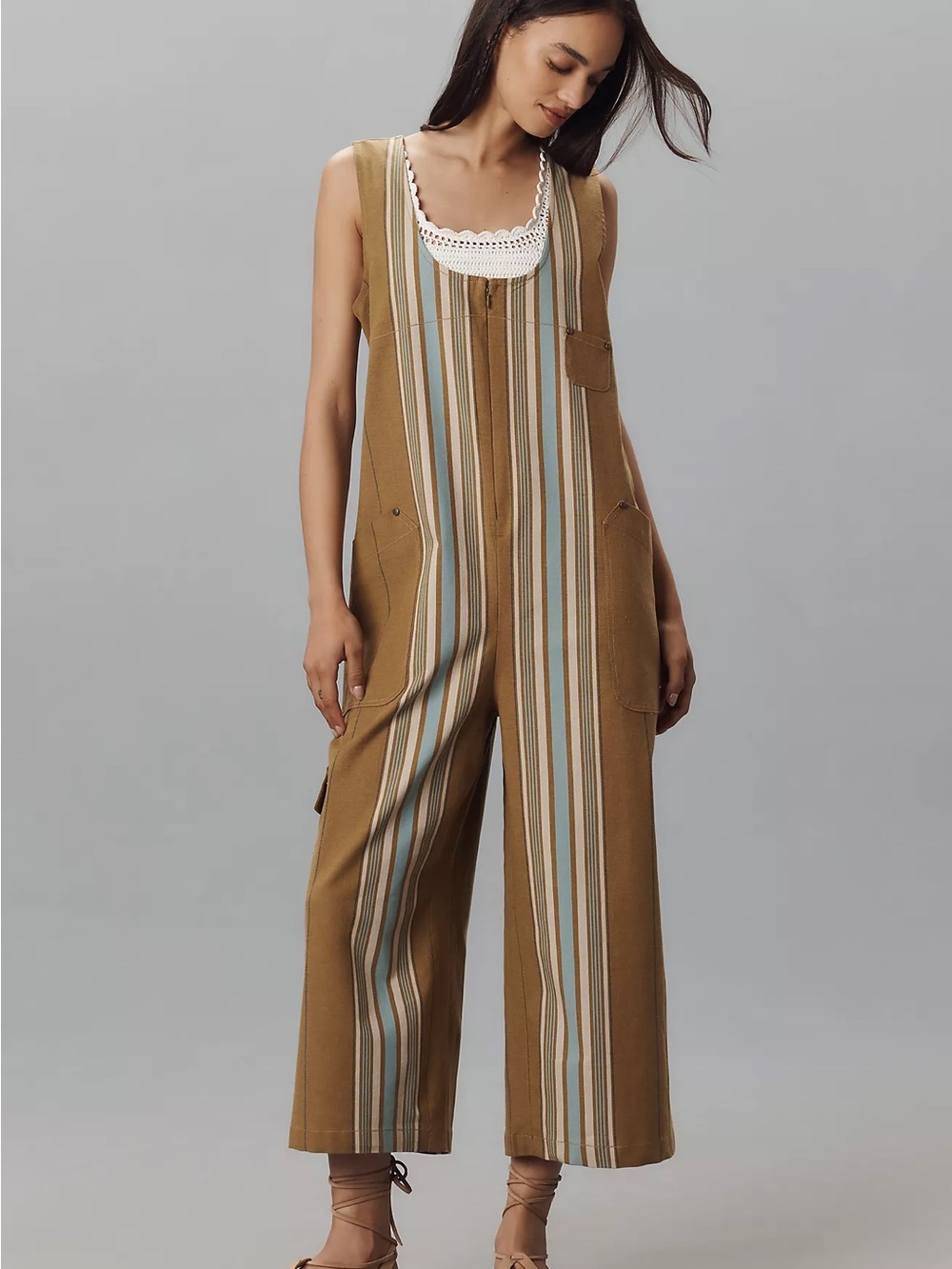 Pilcro Front-Zip Utility Overalls